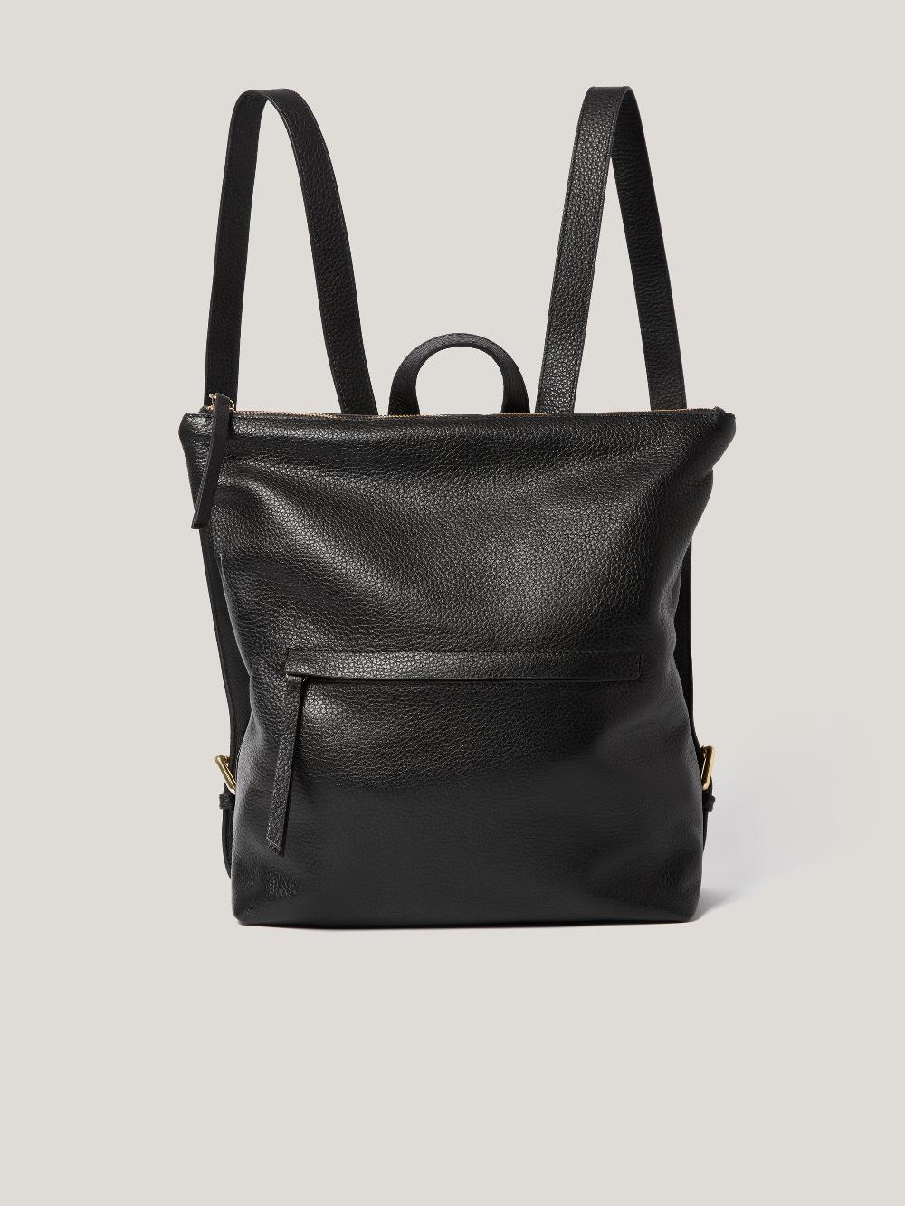 jigsaw Pebble Leather Backpack Black