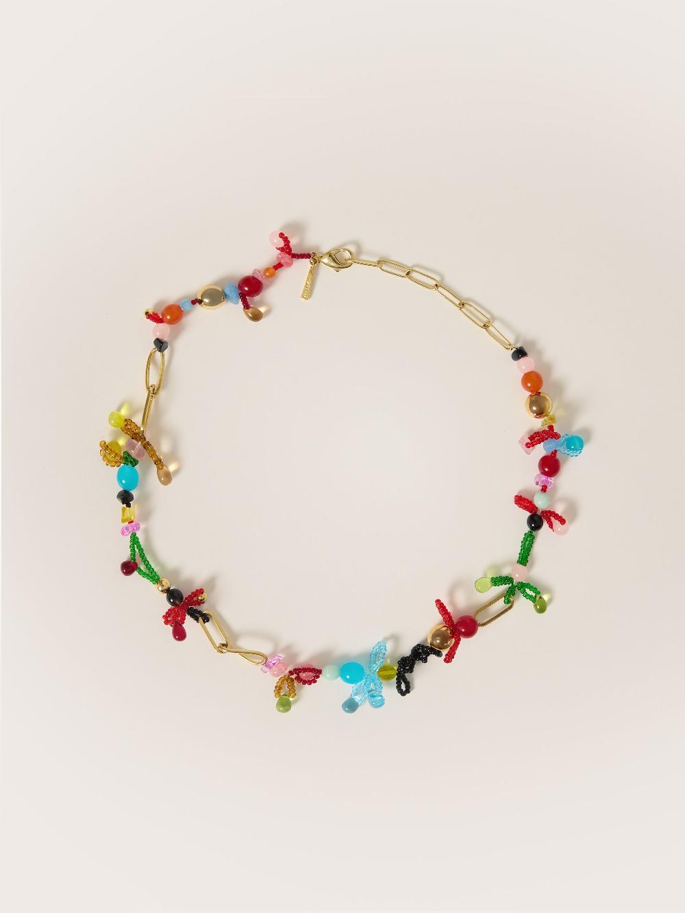 Jigsaw Playful Ditsy Bead Necklace Multi