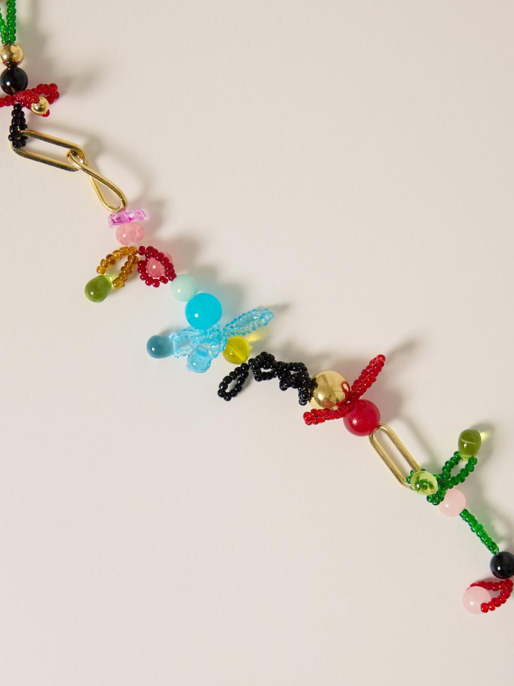 Jigsaw Playful Ditsy Bead Necklace Multi