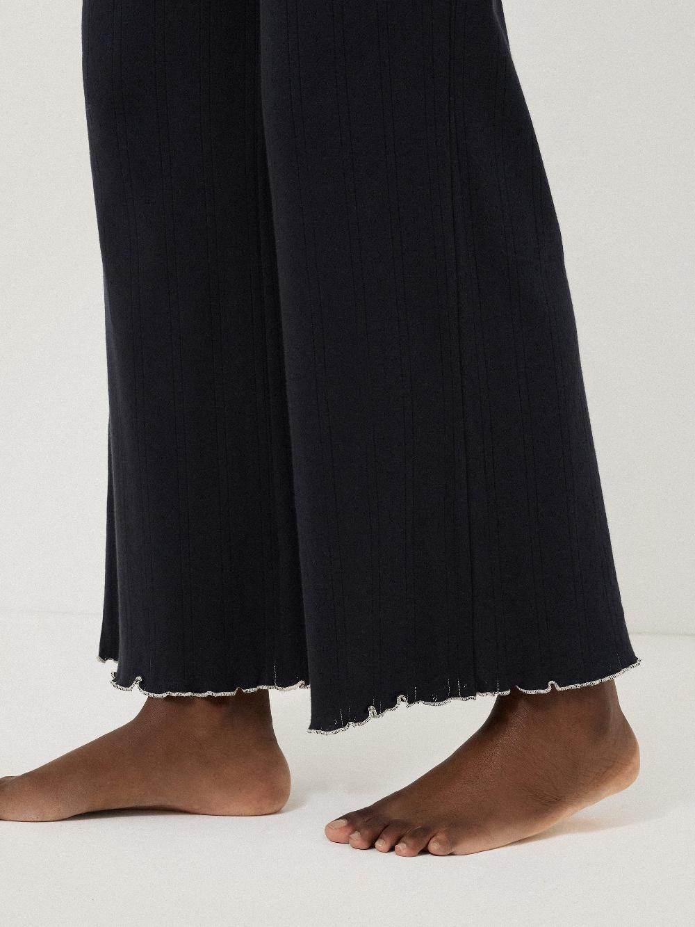 Jigsaw Pointelle Pyjama Trousers NAVY