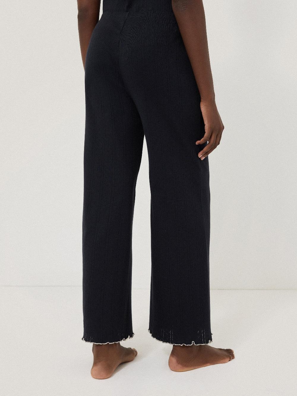 Jigsaw Pointelle Pyjama Trousers NAVY