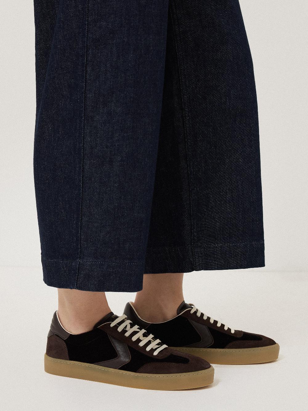 Jigsaw Portland Vintage Classic Trainer Chocolate