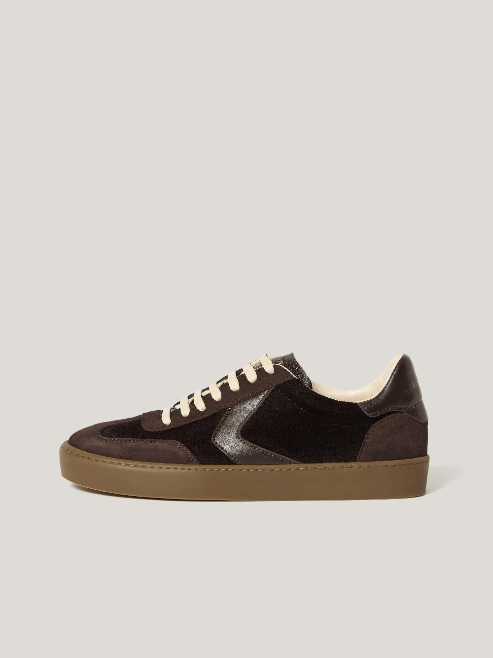 jigsaw Portland Vintage Classic Trainer Chocolate