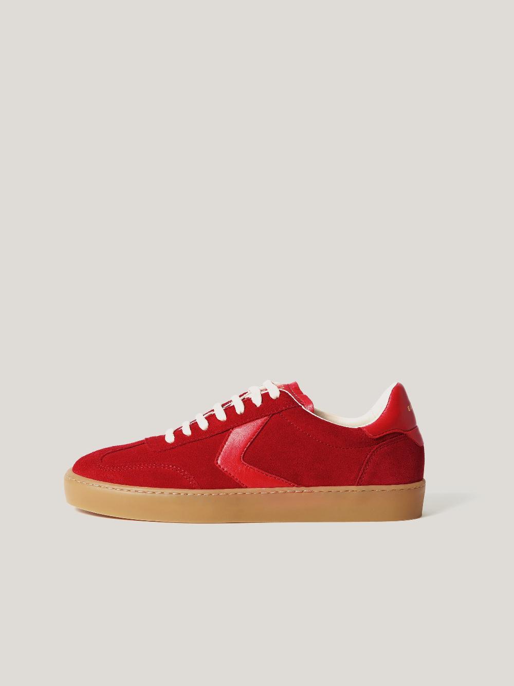 jigsaw Portland Vintage Classic Trainer Red