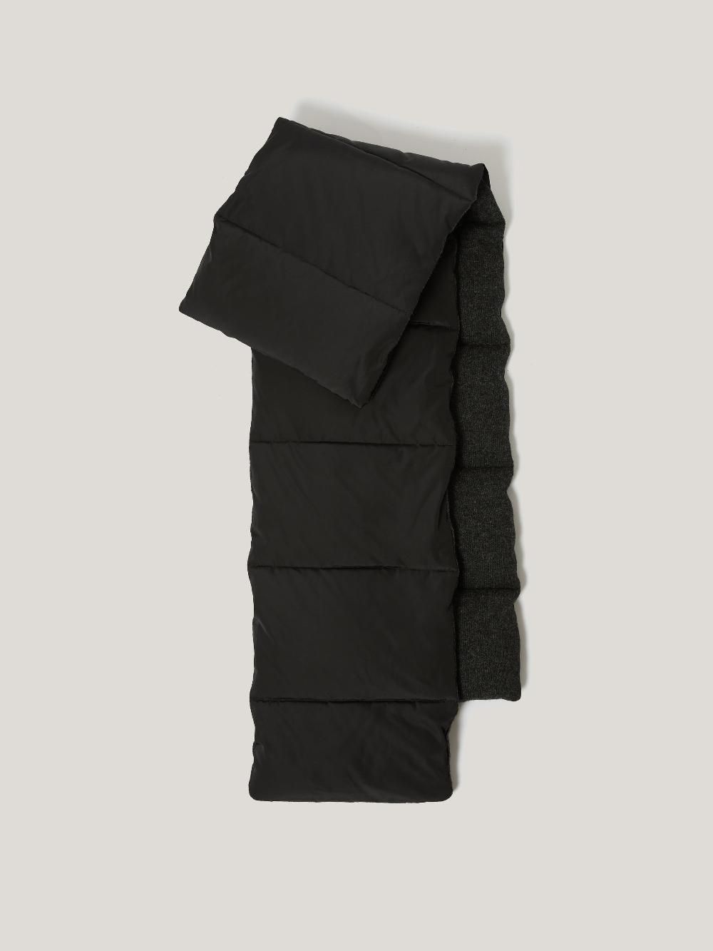 jigsaw Puffer Knit Scarf Black