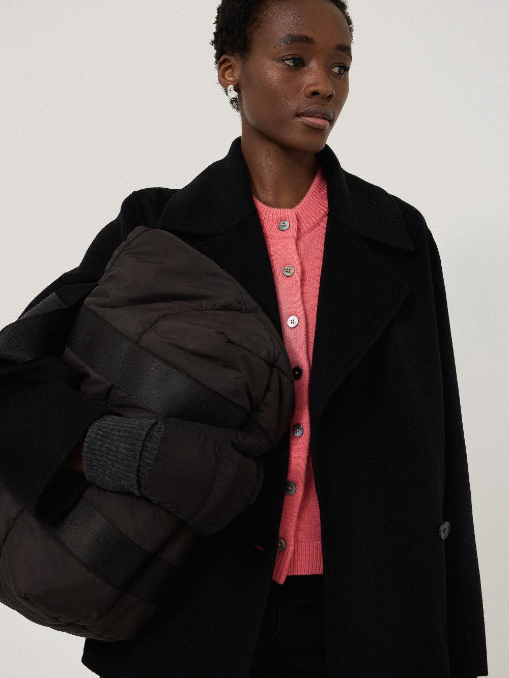 Jigsaw Puffer Mittens Black