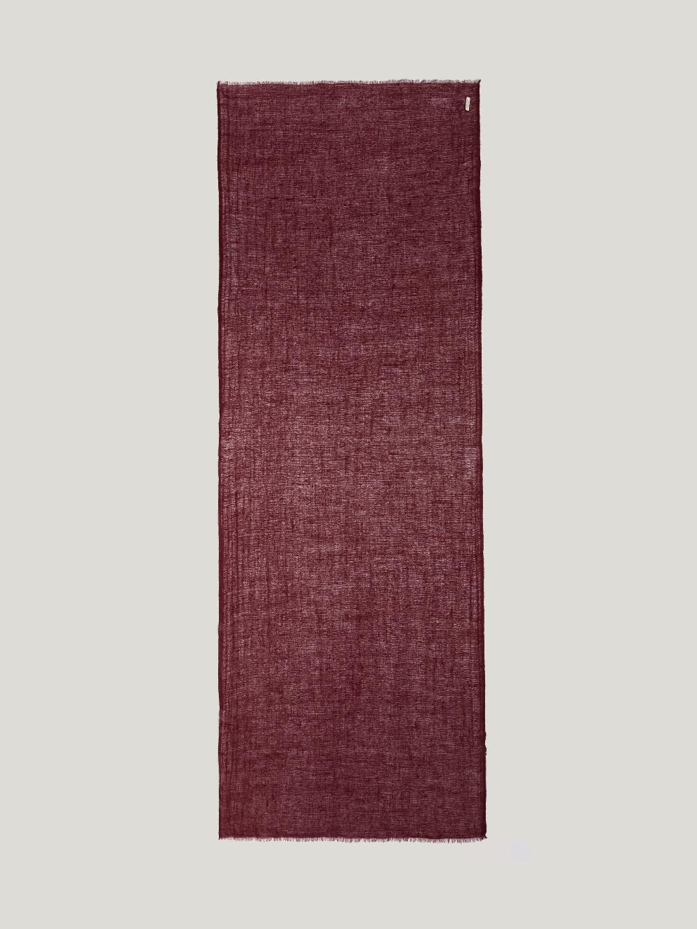 Jigsaw Pure Cashmere Gauze Scarf Burgundy