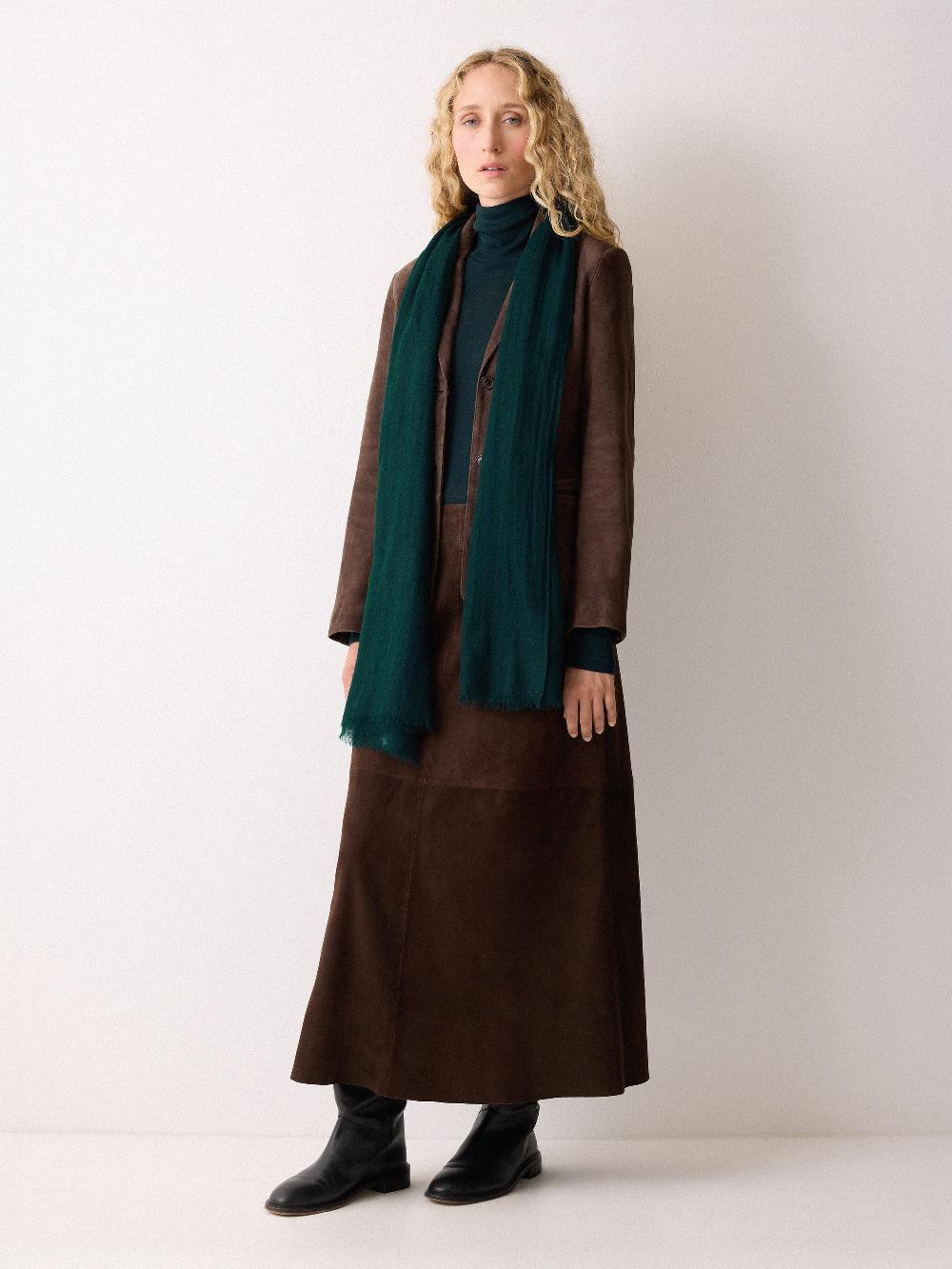 jigsaw Pure Cashmere Gauze Scarf Green