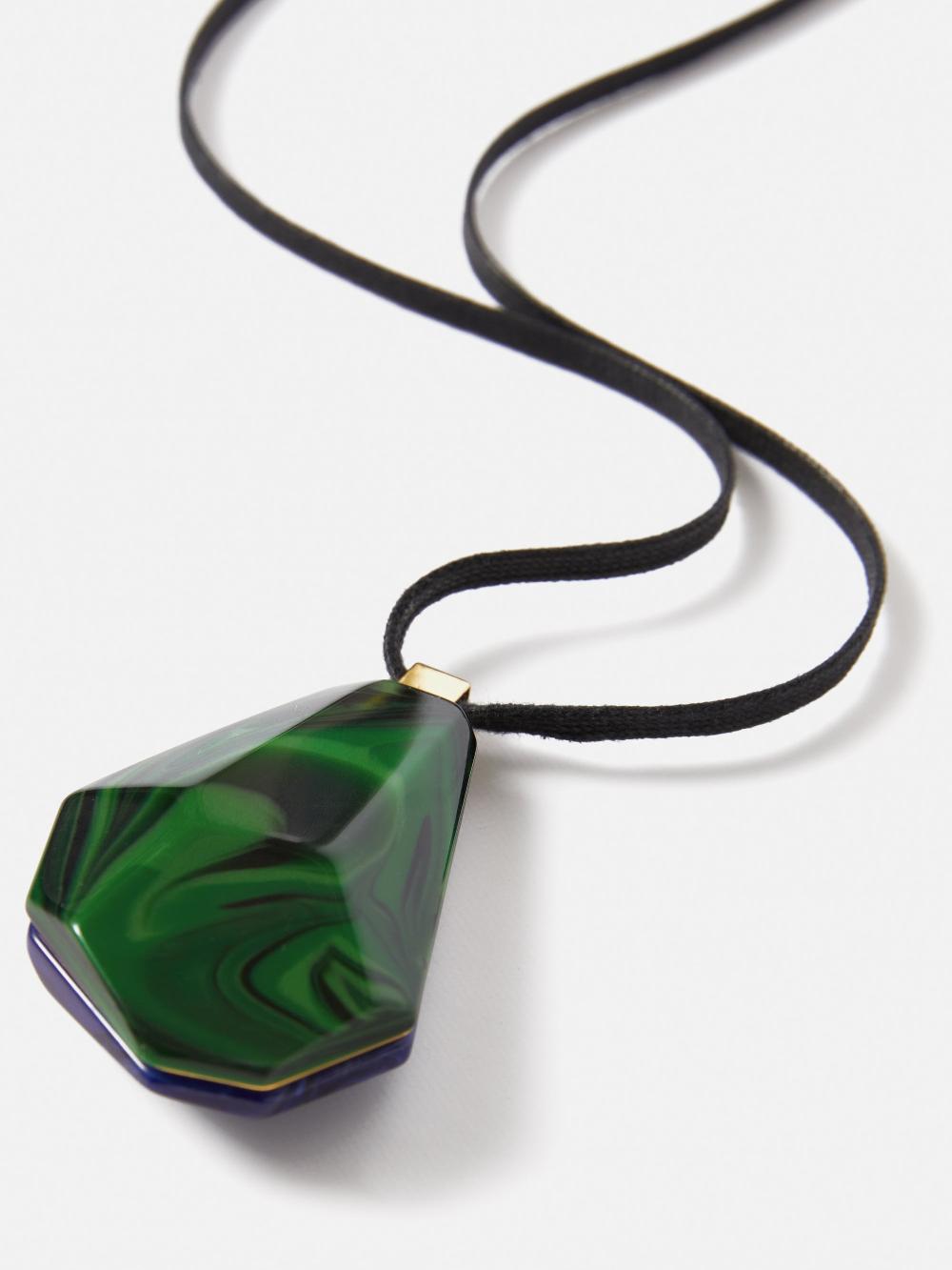 Jigsaw Resin Cord Necklace Multi