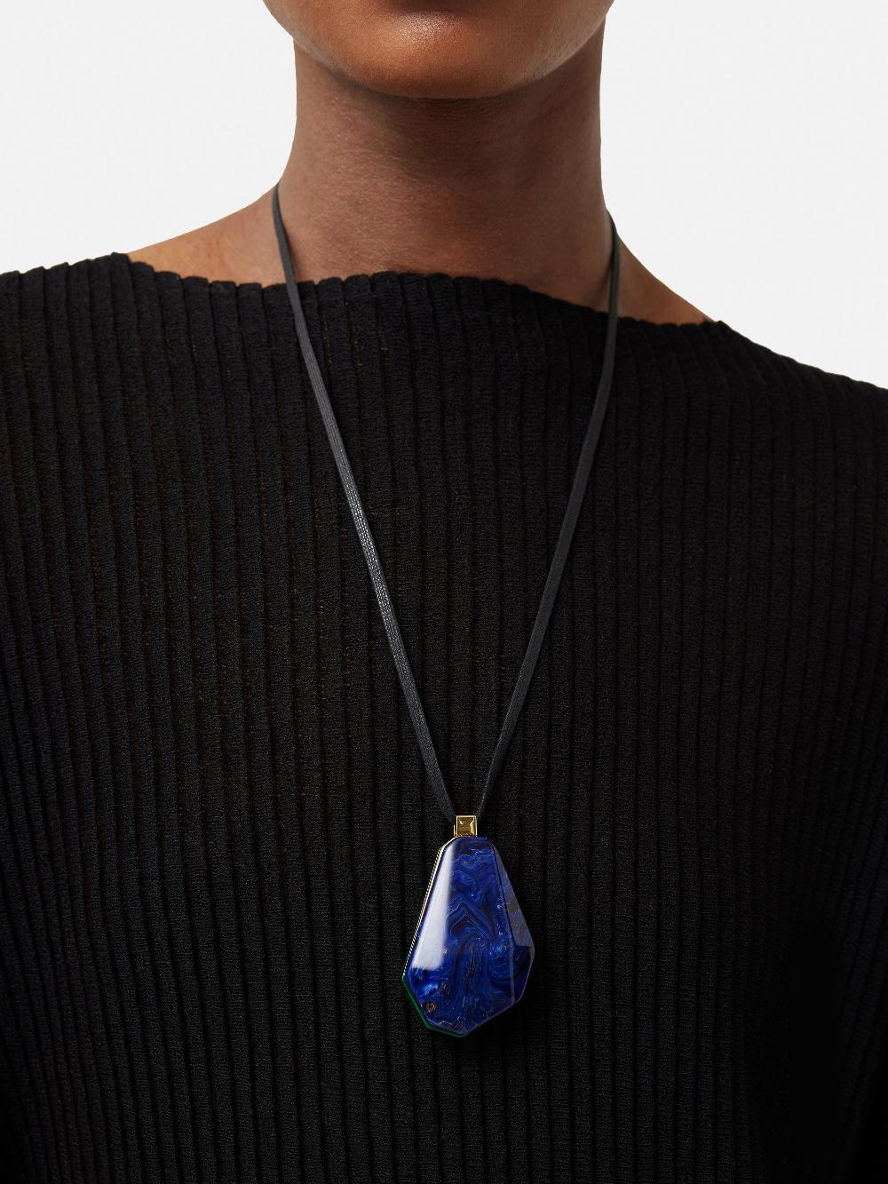 Jigsaw Resin Cord Necklace Multi