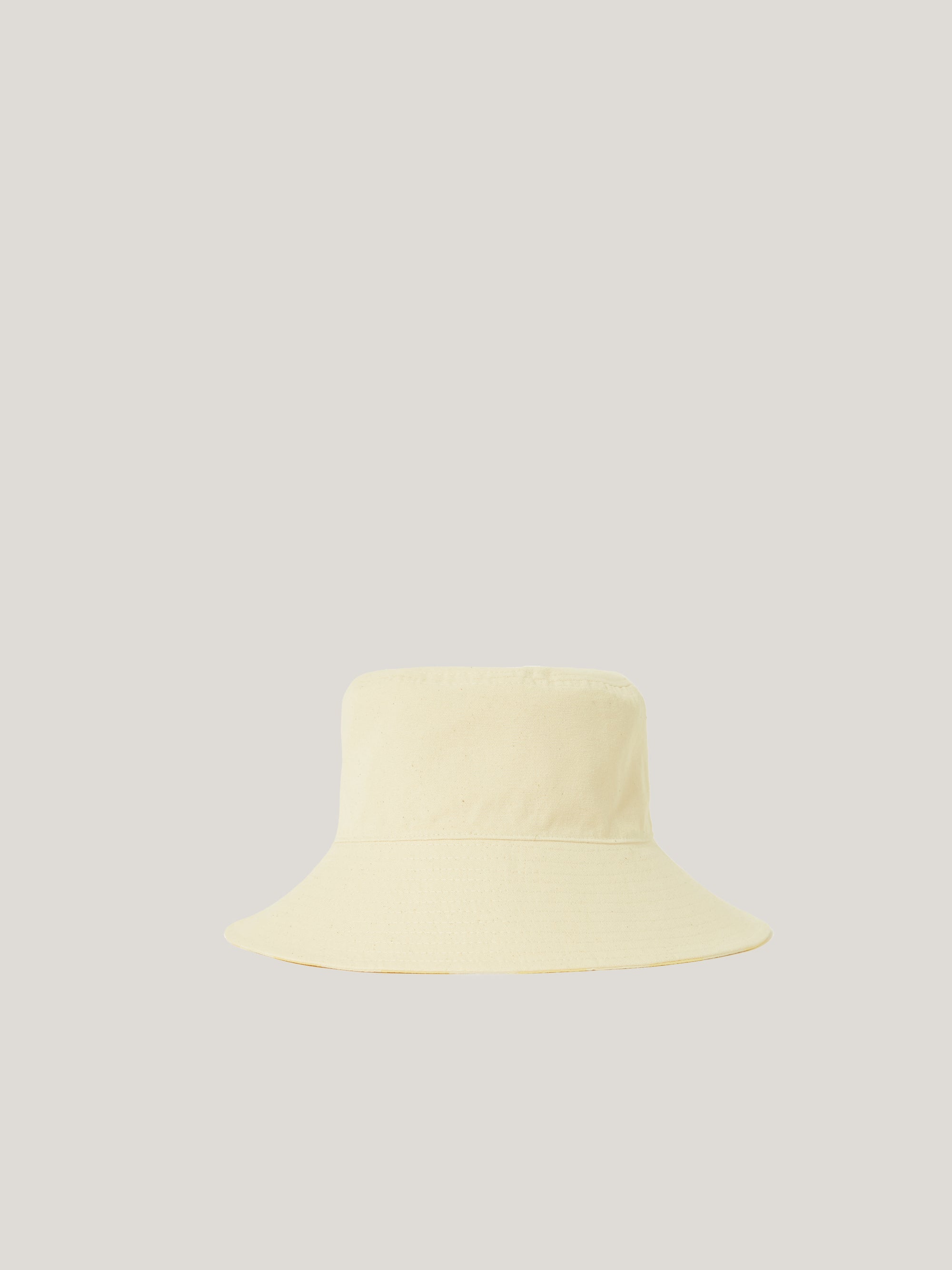 Jigsaw Reversible Cotton Stripe Bucket Hat Yellow