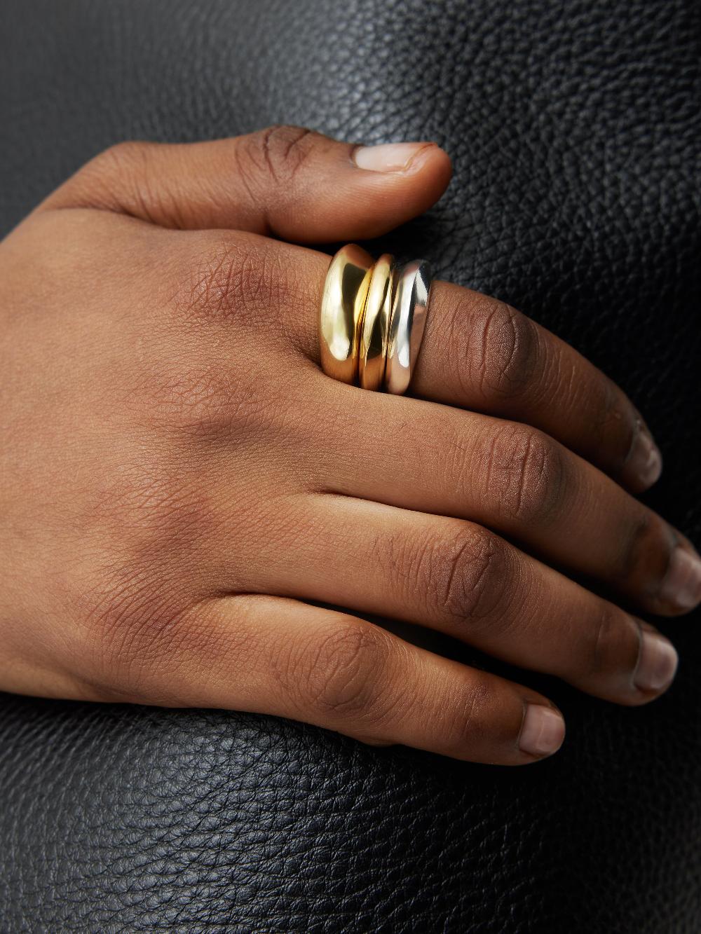 Jigsaw Sculptural Ring Set Multi