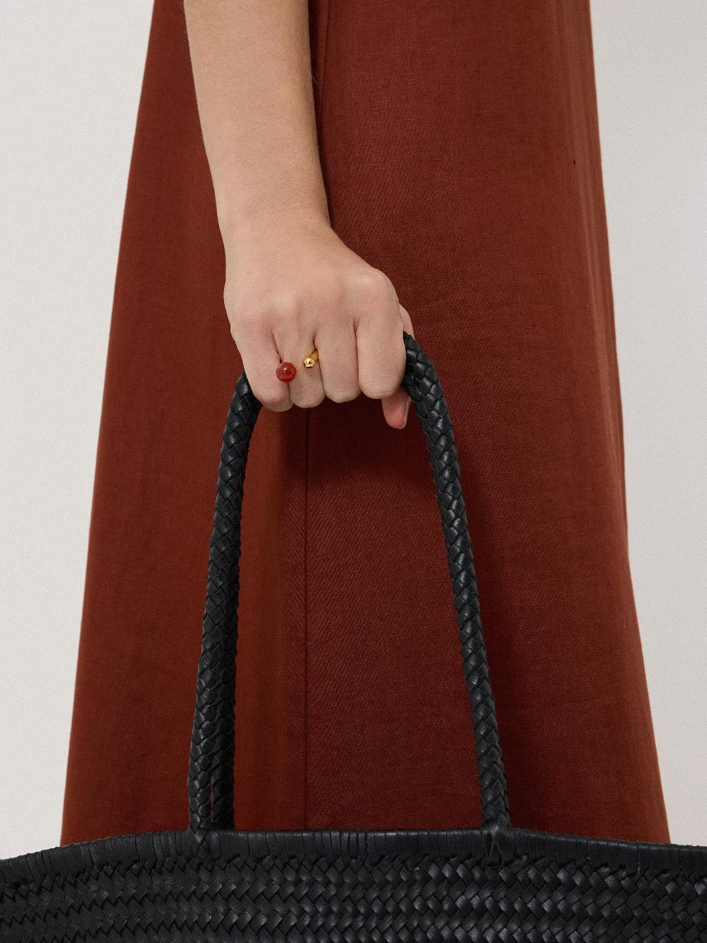 Jigsaw Semi Precious Beaded Ring Multi