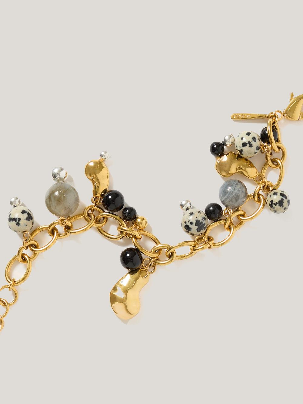 Jigsaw Semi Precious Charm Bracelet Multi