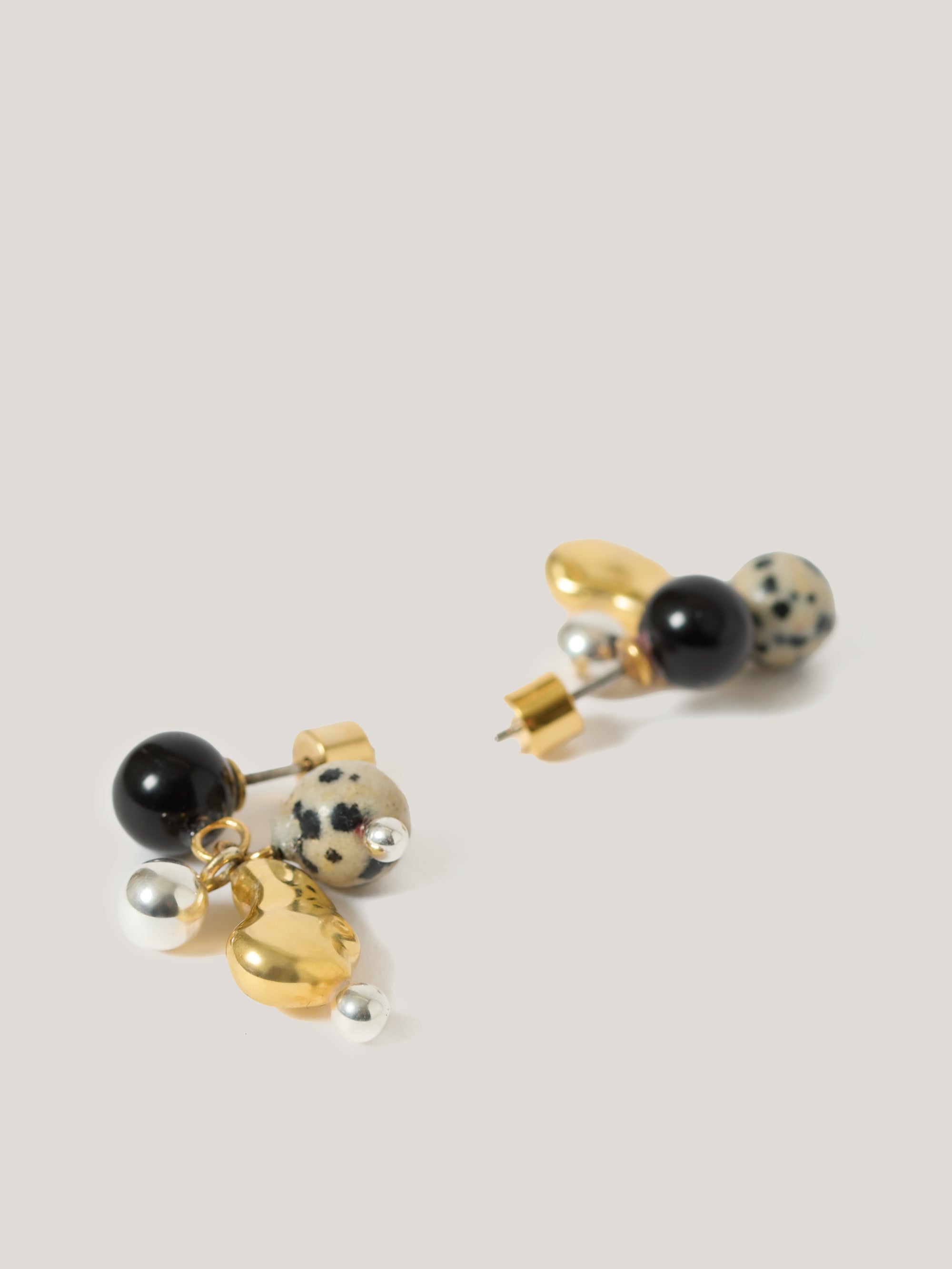 Jigsaw Semi Precious Cluster Earring Multi