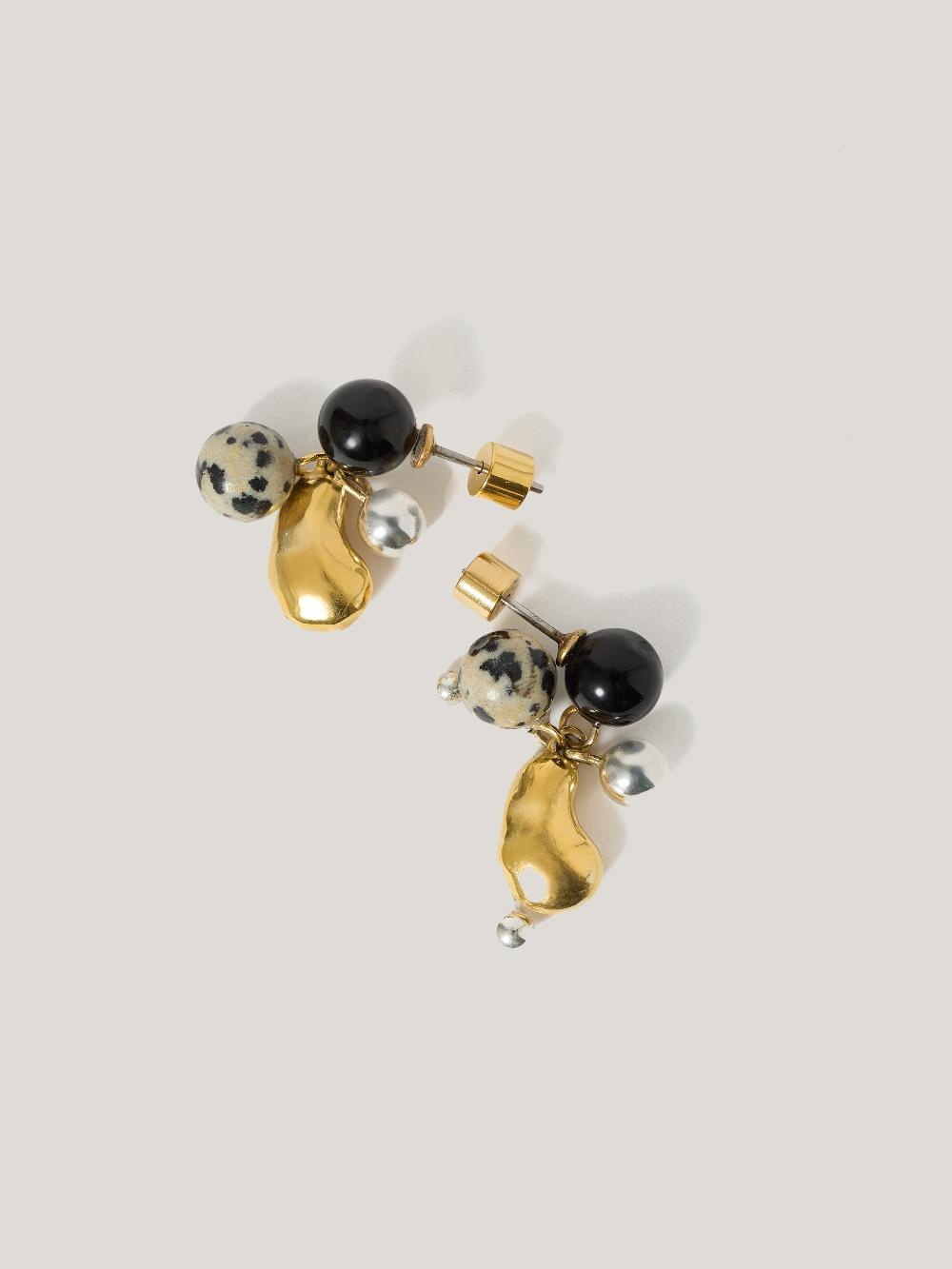 jigsaw Semi Precious Cluster Earring Multi