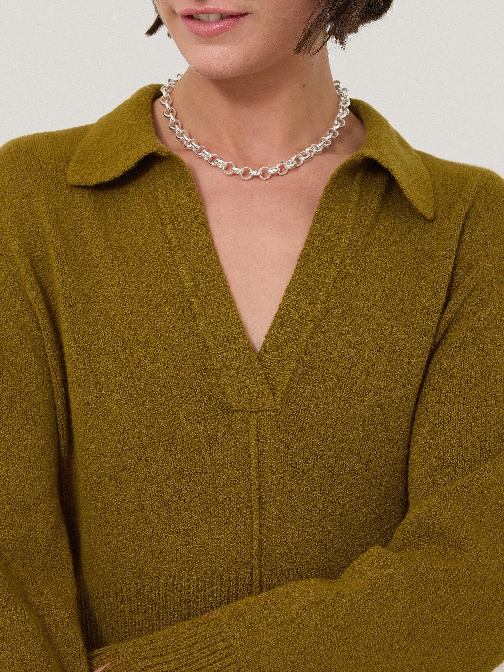 Jigsaw Silk Blend Boucle Dress Khaki