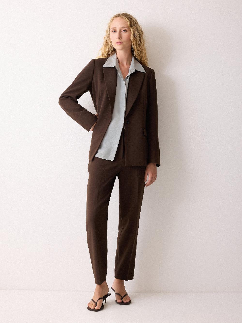 jigsaw Silk Habotai Classic Shirt Grey