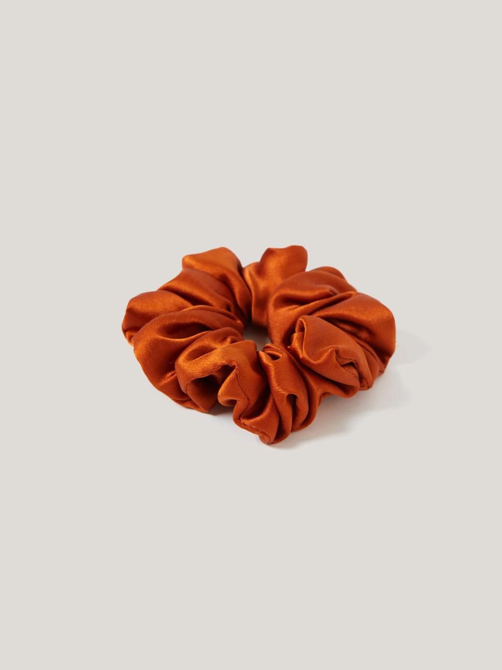 Jigsaw Silk Scrunchie COPPER