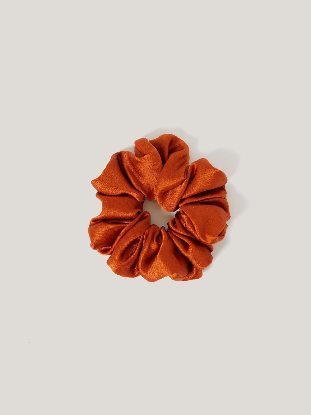 jigsaw Silk Scrunchie COPPER
