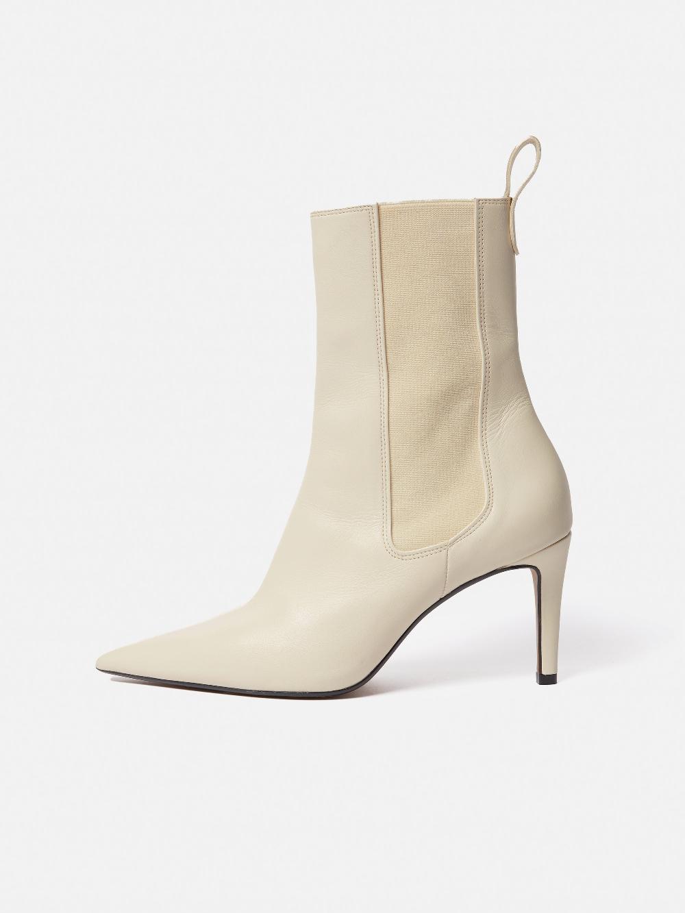 jigsaw Skelter Heeled Boot Cream