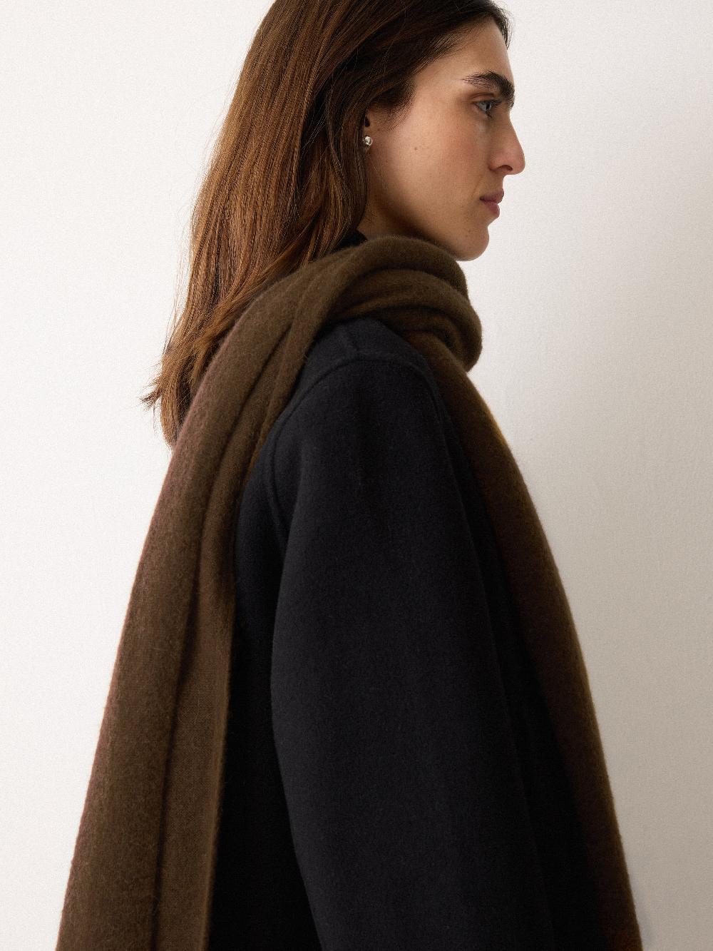 Jigsaw Soft Gauzy Knit Scarf Brown