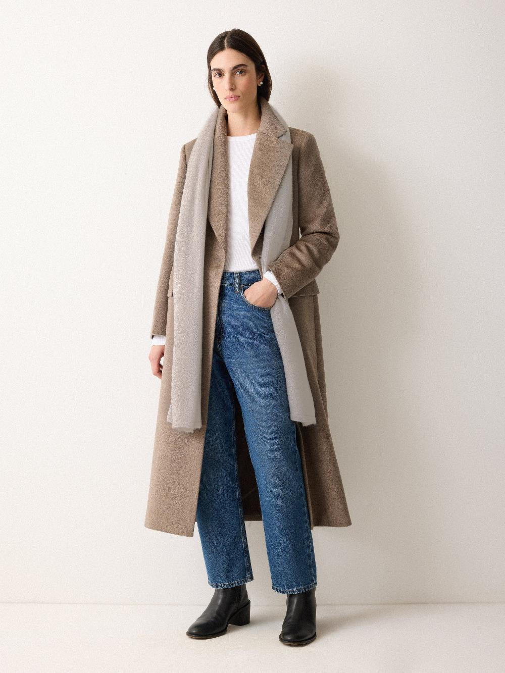 Jigsaw Soft Gauzy Knit Scarf Pale Grey