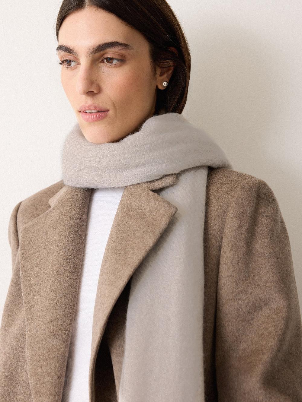 jigsaw Soft Gauzy Knit Scarf Pale Grey