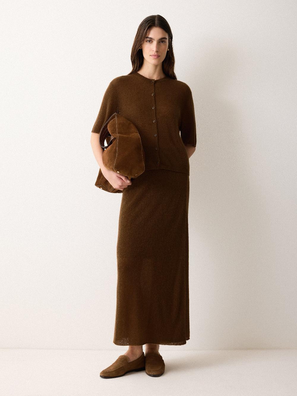 jigsaw Soft Gauzy Knit Skirt Brown