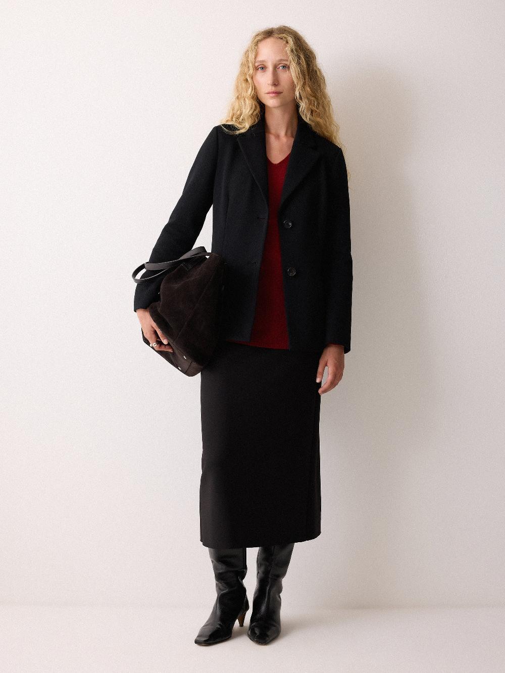 Jigsaw Soft Gauzy V Neck Jumper Red