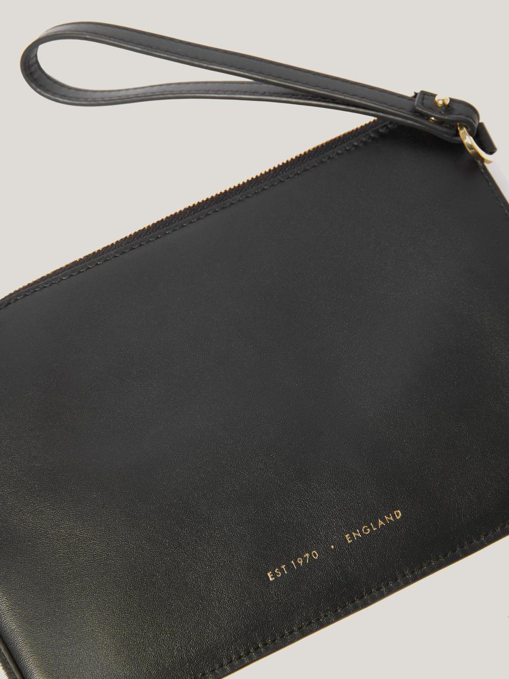 Jigsaw Sophia Calf Hair Pouch Black