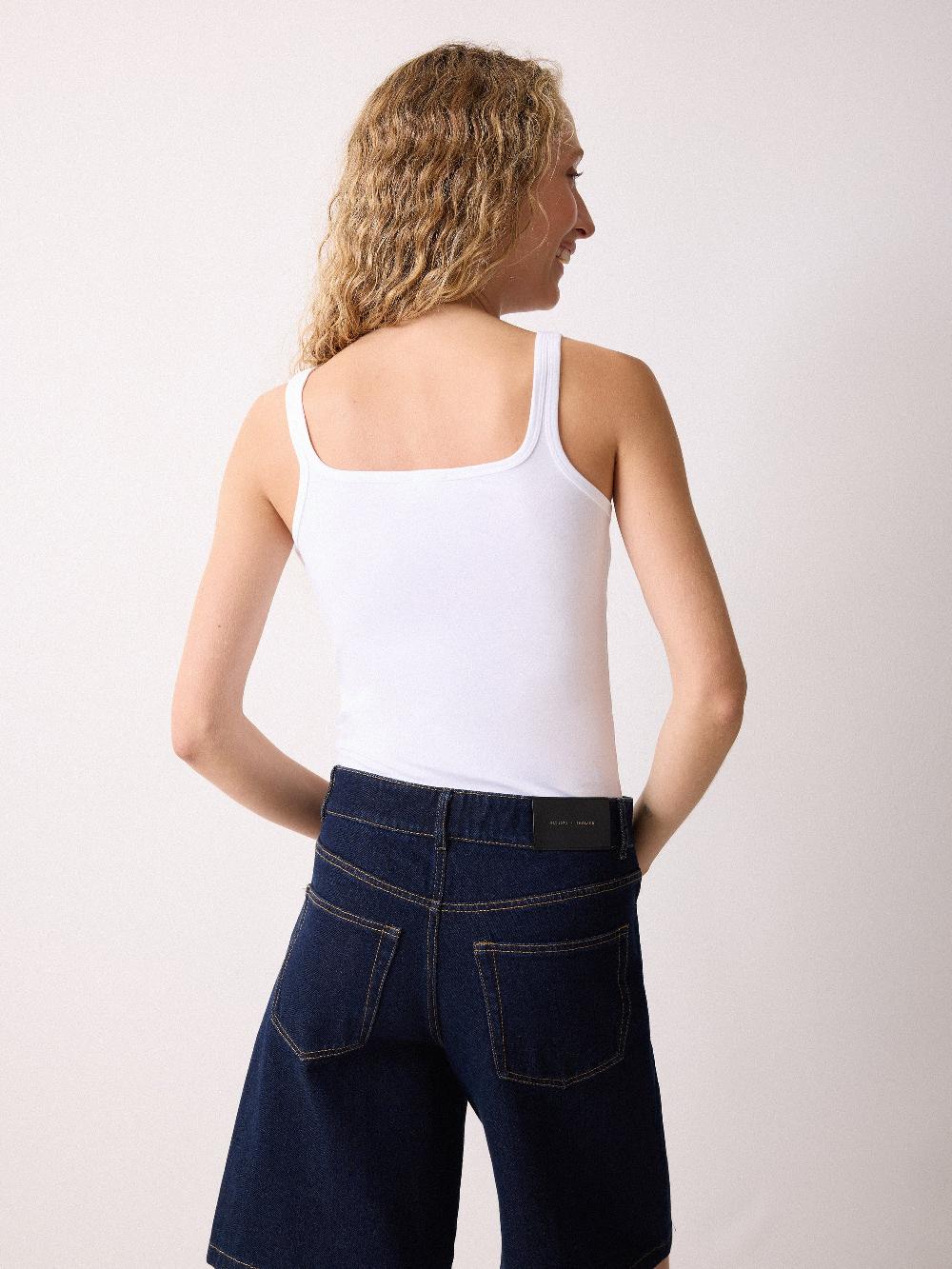 Jigsaw Square Neck Layering Tank White