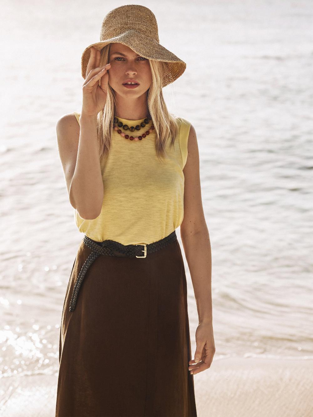 jigsaw Straw Bucket Hat Natural