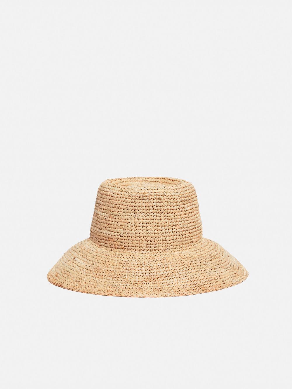 jigsaw Straw Bucket Hat Natural