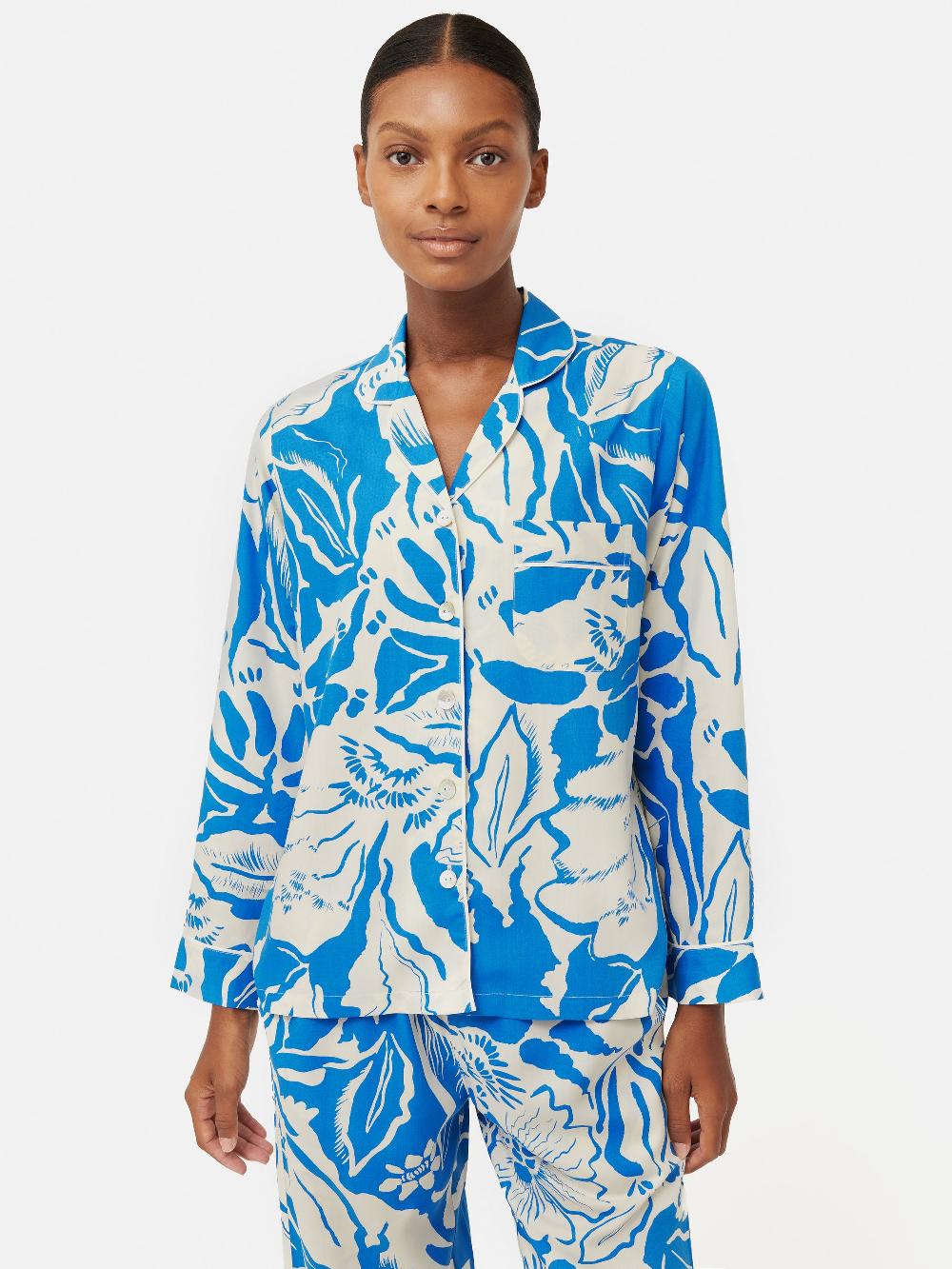 Jigsaw Strokes Floral Pyjama BLUE