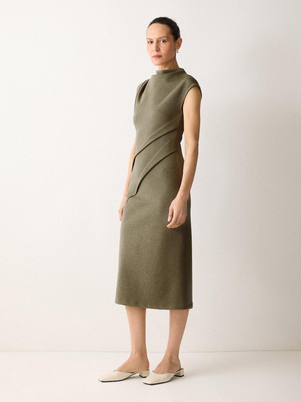 Jigsaw Structured Dart Dress Green