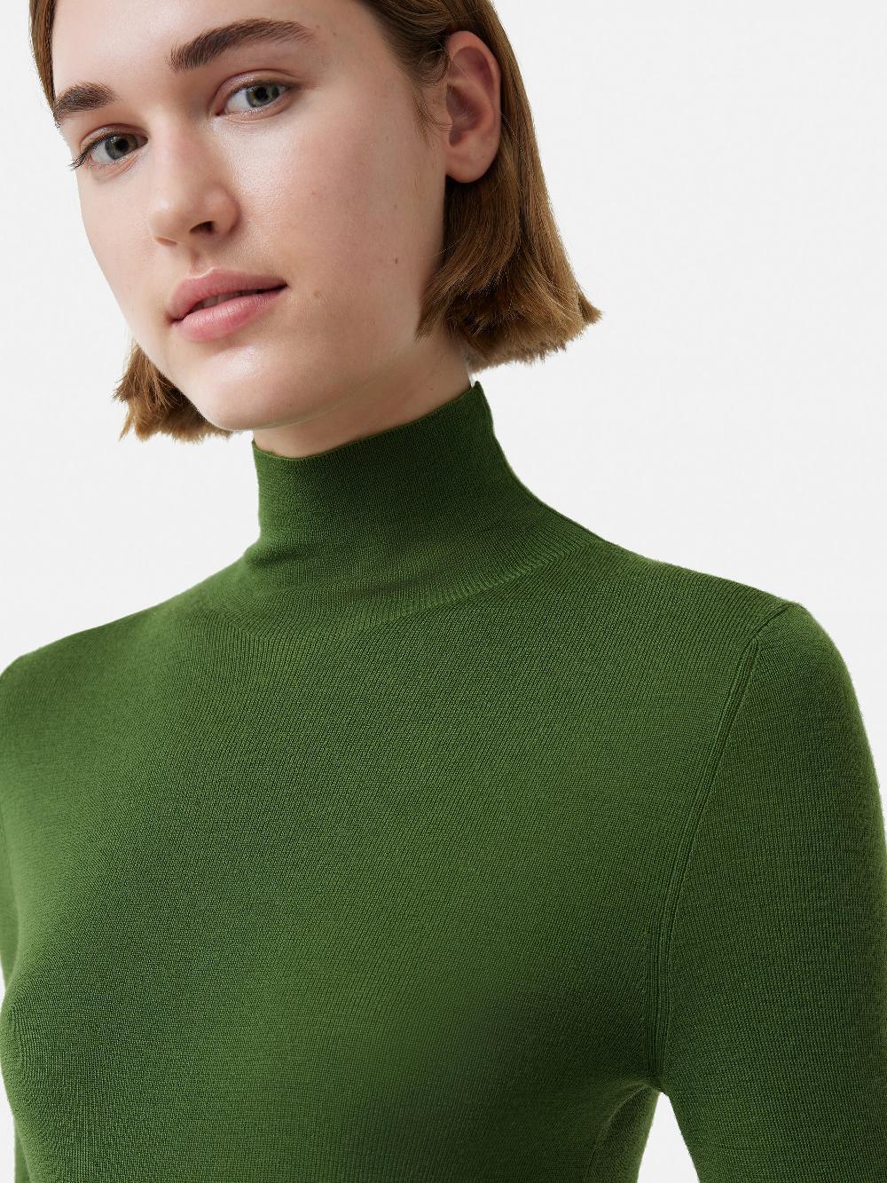 Jigsaw Superfine Merino Jumper Green