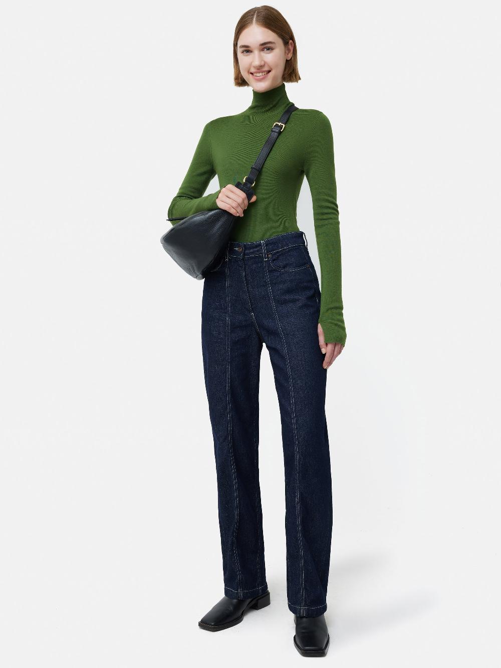 Jigsaw Superfine Merino Jumper Green