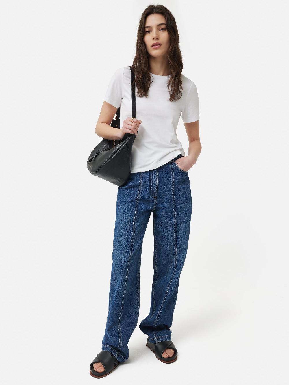 Jigsaw Supima Cotton Crew Neck Tee White