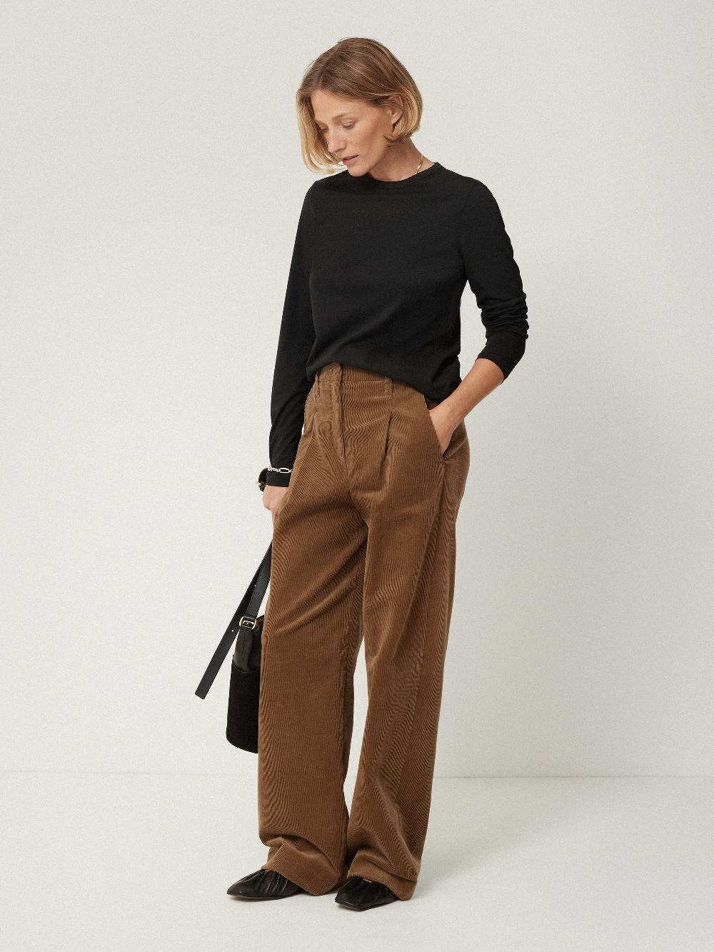 Jigsaw Supima Cotton Long Sleeve Tee Black