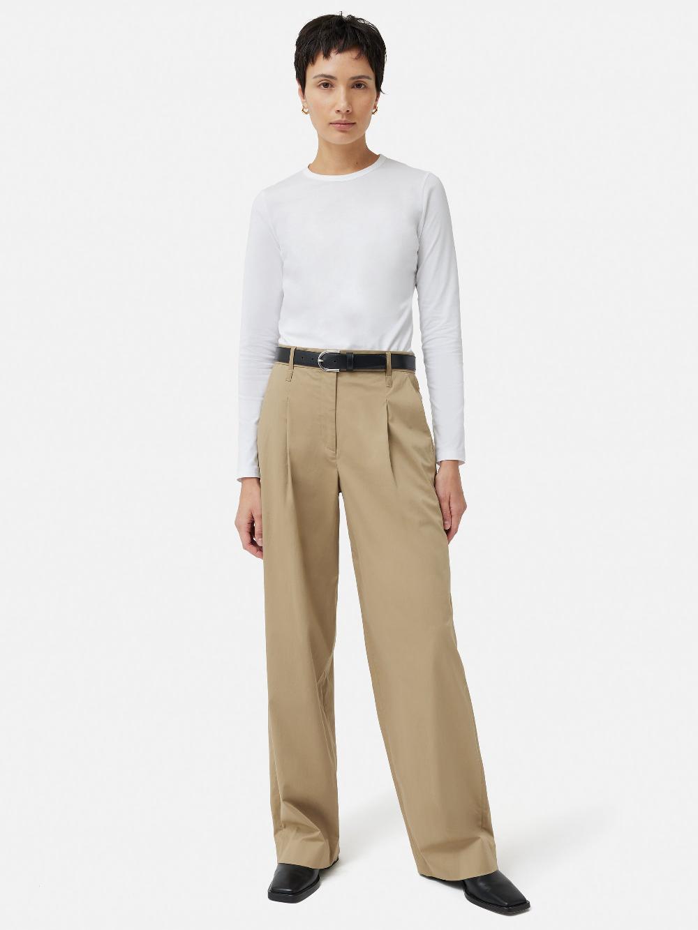 Jigsaw Supima Cotton Long Sleeve Tee White