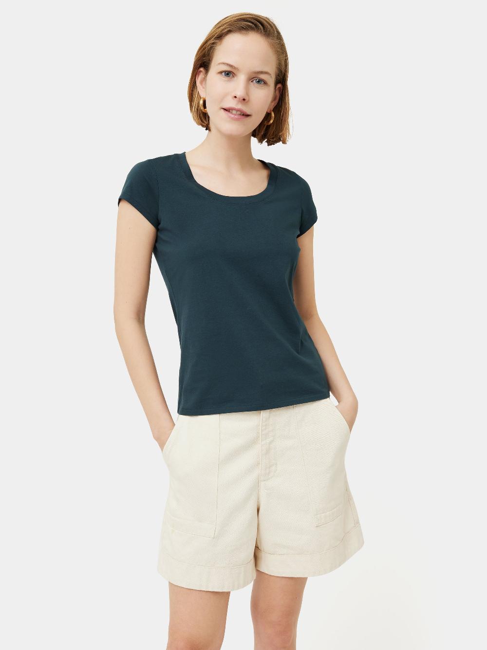 Jigsaw Supima Cotton Short Sleeve Tee Eucalyptus