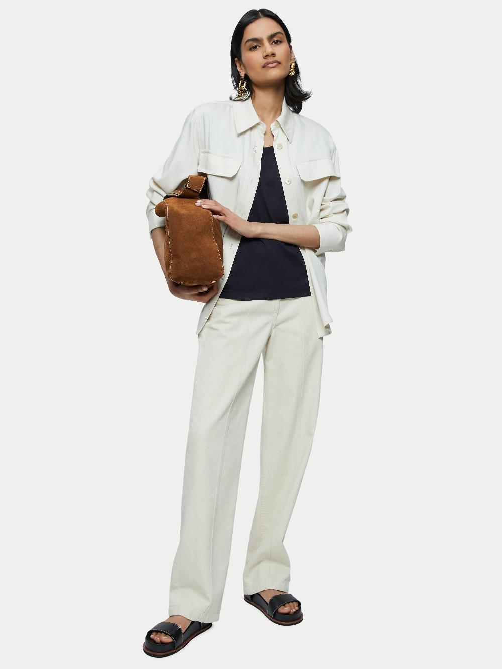 Jigsaw Supima Cotton Short Sleeve Tee Navy