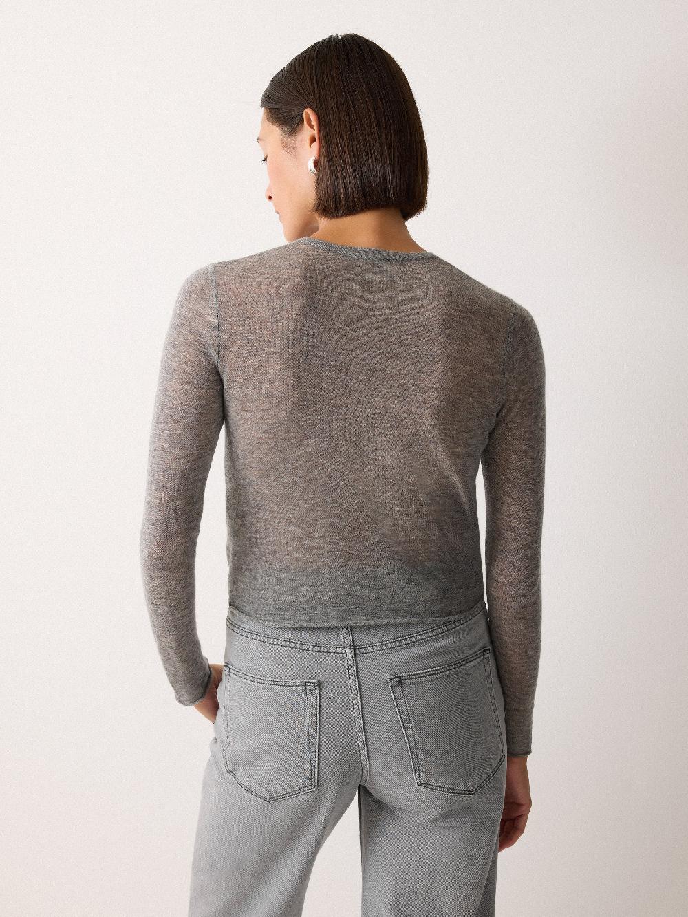 Jigsaw Tissue Wool Cardigan Grey
