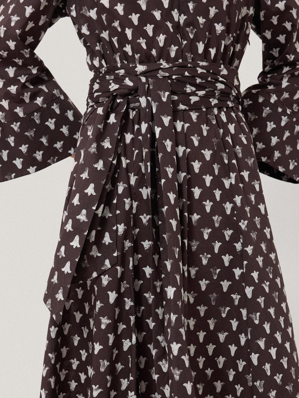 Jigsaw Tulip Voile Midi Dress Oxblood