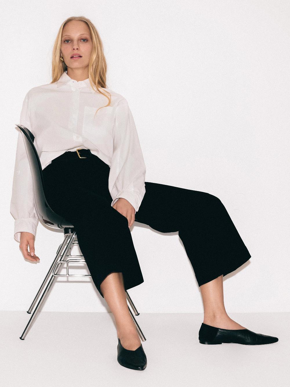 Jigsaw Tyne Wide Leg Cropped Jean Black