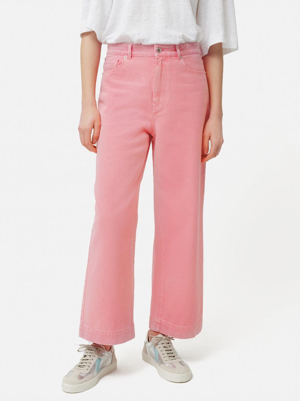 jigsaw Tyne Wide Leg Cropped Jean Pink