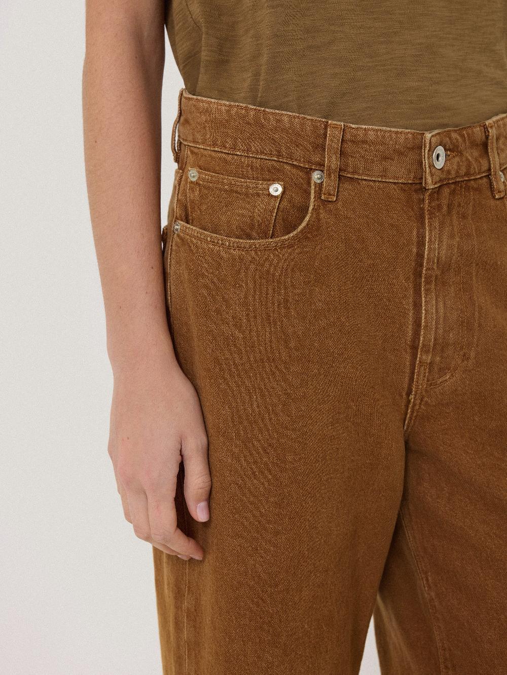 Jigsaw Tyne Wide Leg Cropped Jean Tan Snow Wash