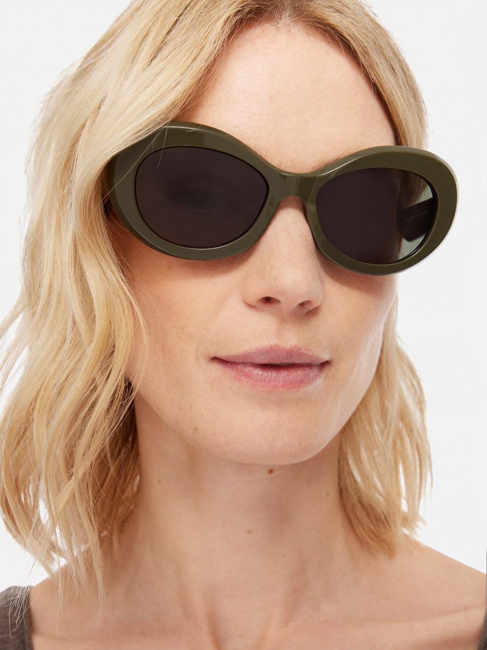 Jigsaw Upton Oval Sunglasses Green