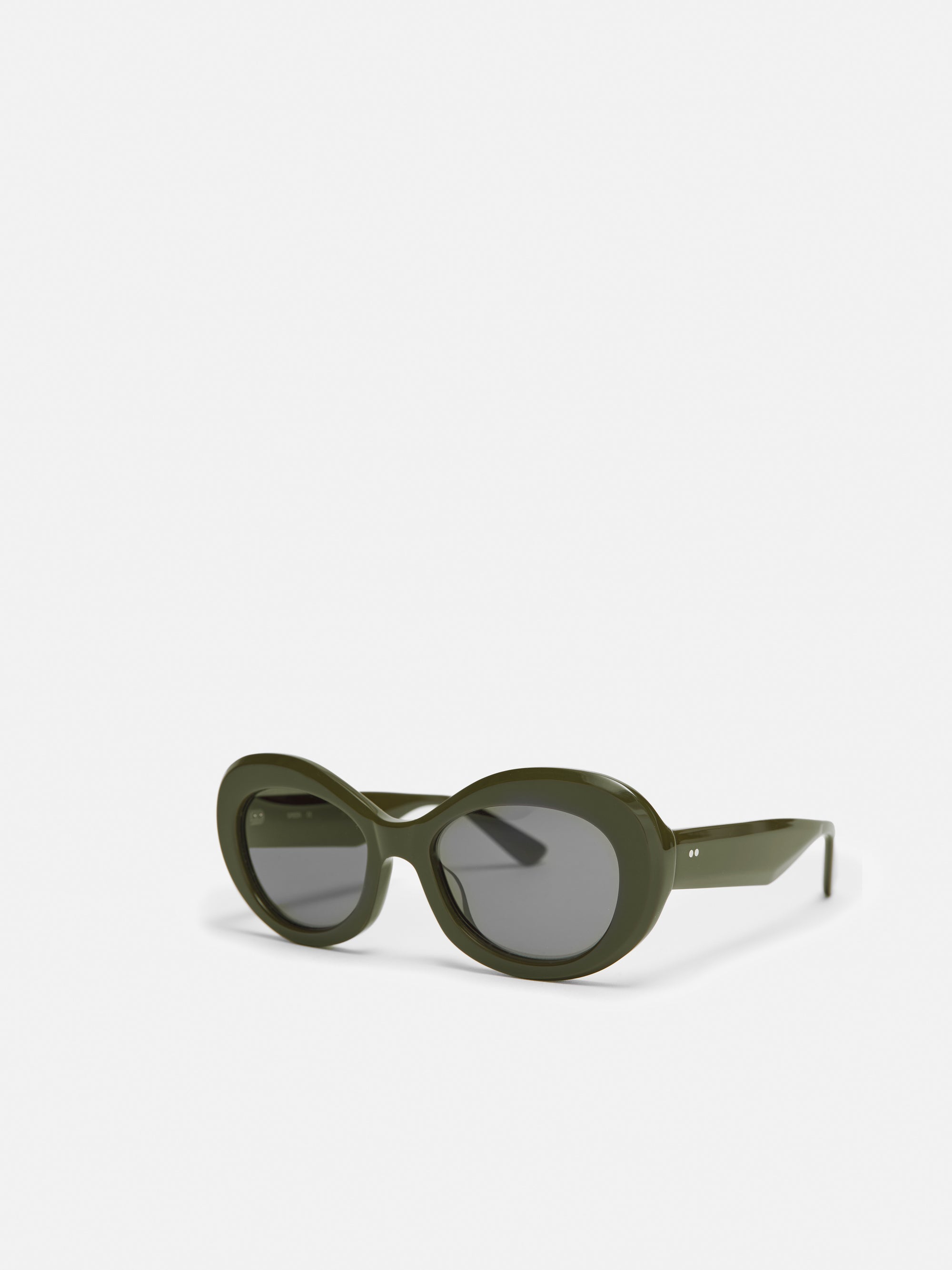 Jigsaw Upton Oval Sunglasses Green